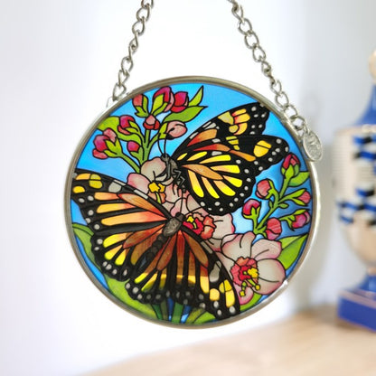 Stained Glass Butterfly Window Hangings