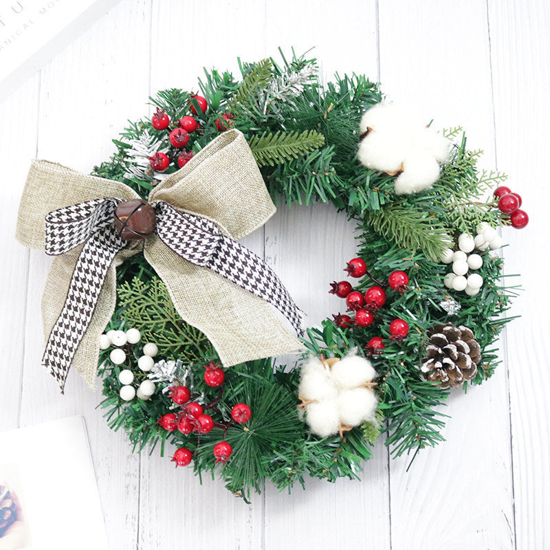 30cm Christmas Decoration Floral Wreath, Door Wreath