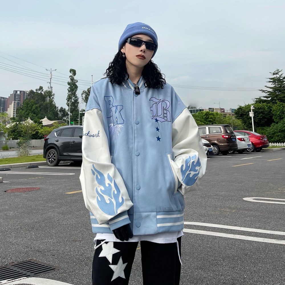 Varsity Jackets Baseball Graphic Harajuku Streetwear Unisex Uniform