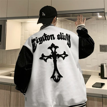 Jachetă Varsity Jachetă de baseball cu grafică vintage Paltoane unisex Îmbrăcăminte de stradă