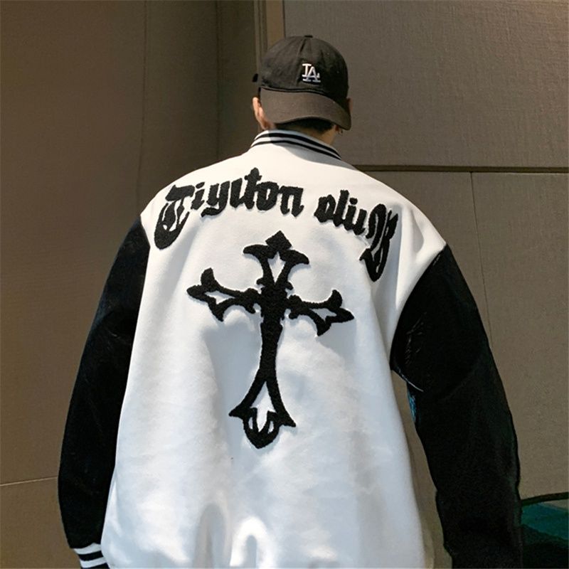 Varsity Jacket Vintage Graphic Baseball Jacket Unisex Coats Streetwear