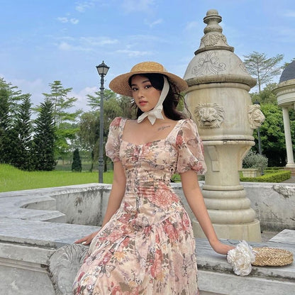 Summer Female Strap Retro Wide Brim Vacation Straw Hat