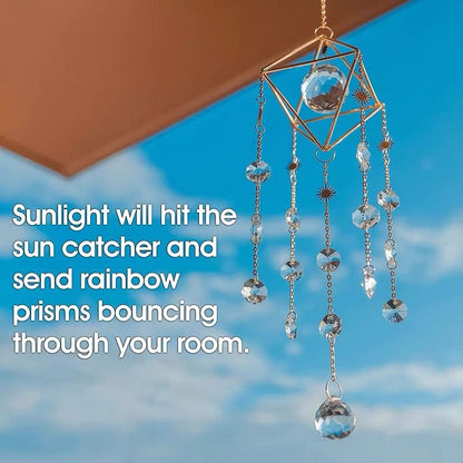 Crystal Suncatcher Hanging Wind Chime Style Garden Rainbowmaker