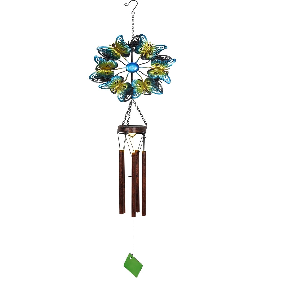 Solar Light Butterfly Wind Chime Garden Decoration Pendant