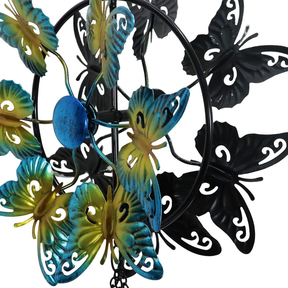 Solar Light Butterfly Wind Chime Garden Decoration Pendant