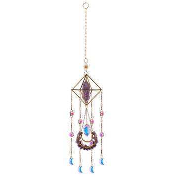 Ornament Suncatcher de vis cu clopoțel de vânt din cristal de lumină și umbră