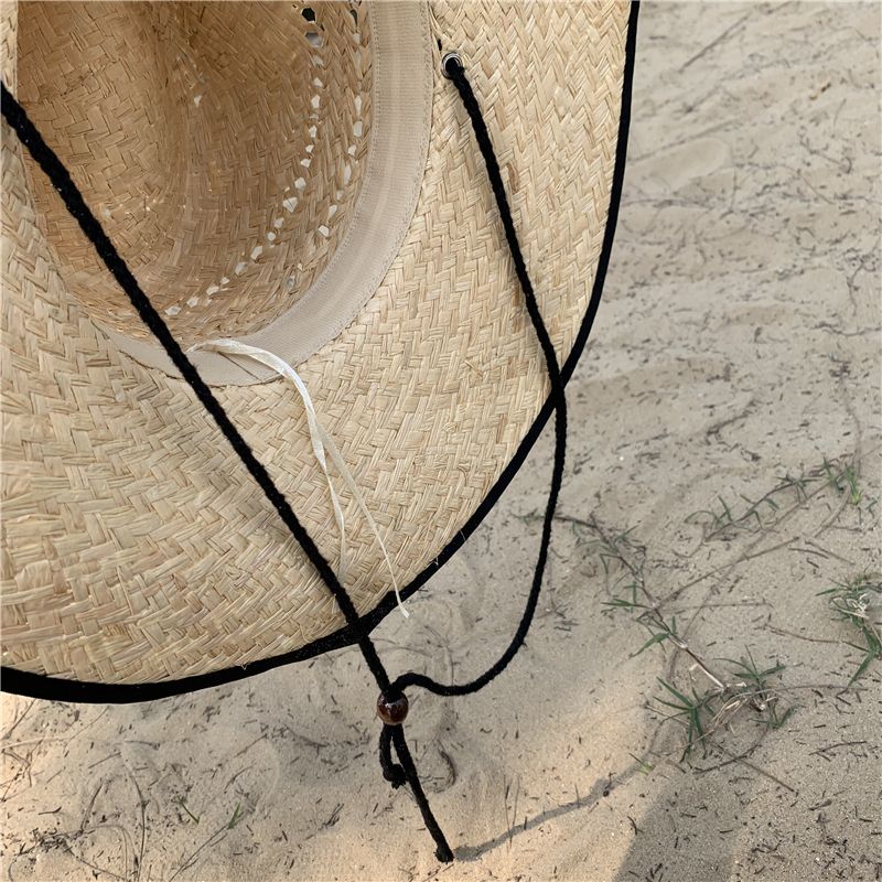 Raffia Braided Straw Hat Women Summer Sunshade Beach Vacation Hat