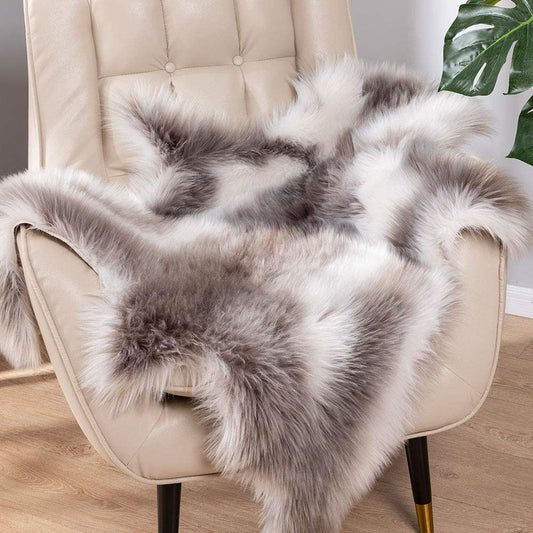 Soft Fur Rugs Fake Reindeer Hide Area Rug Fluffy Faux Fur Carpet