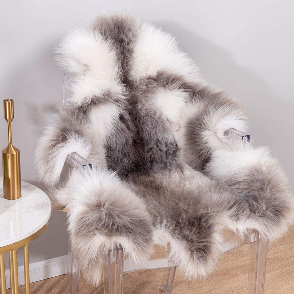 Soft Fur Rugs Fake Reindeer Hide Area Rug Fluffy Faux Fur Carpet