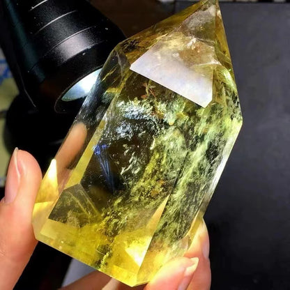 Natural Crystal Citrine Single Pointed Hexagonal Prism
