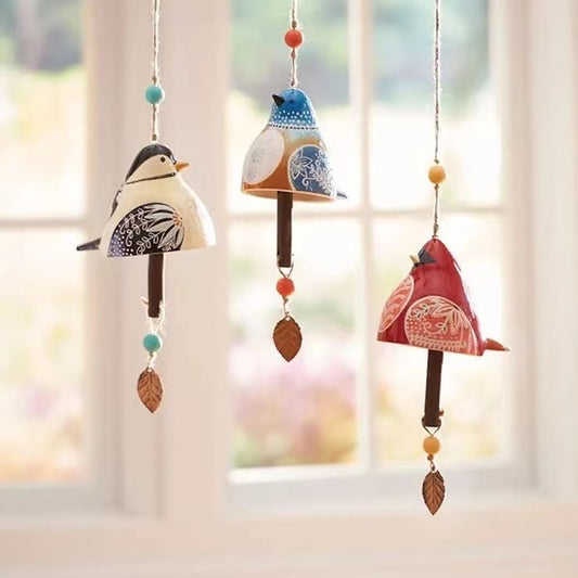 Bird Song Bell Resin Crafts Wind Chime Hangings Patio Furniture Decoration