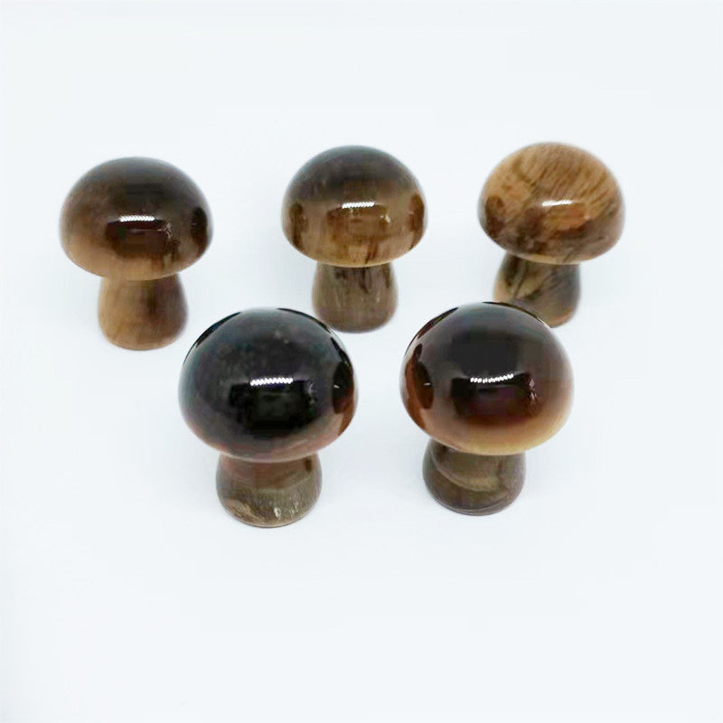 Natural Crystal Agate Mini Mushroom Craft Decoration