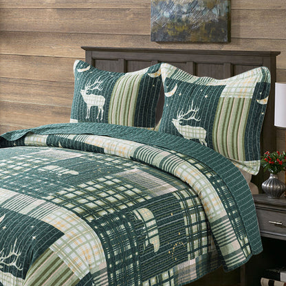 Advanced Quilt Bohemian Floral Pattern Bedspread Quilt Set