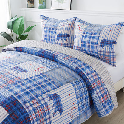 Christmas Bedspread Quilt Set Luxurious Coverlet Bedding Set
