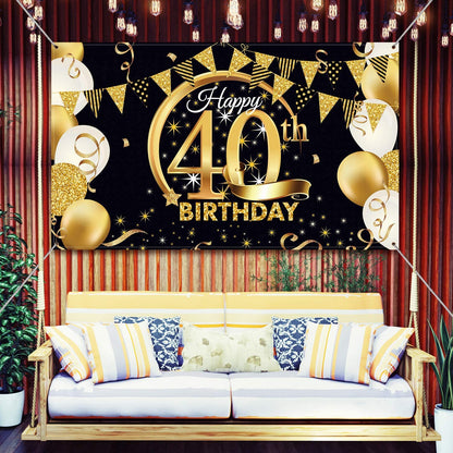 40th Birthday Party Decoration - 72.8 x 43.3 Inch
