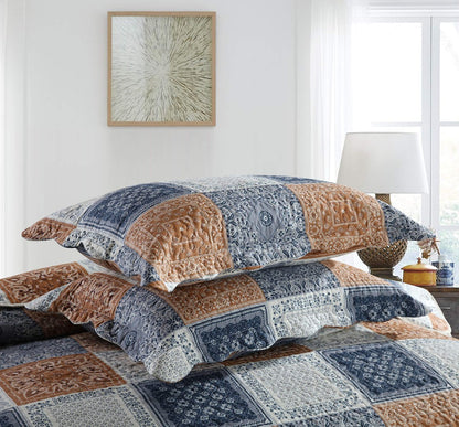 Microfiber Quilt Sets with Shams Oversized Bedding Bedspread Coverlet Set, Queen/King Size