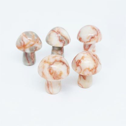 Natural Crystal Agate Mini Mushroom Craft Decoration