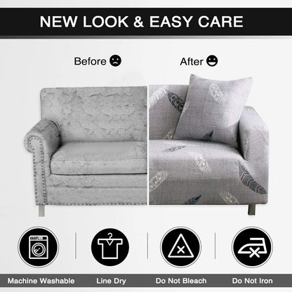 Printed Couch Covers Sofa Slipcovers with 2 Pillowcase