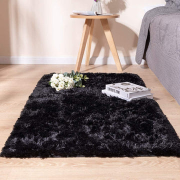 Covoare super moale Shaggy - 2,3' x 5', negre