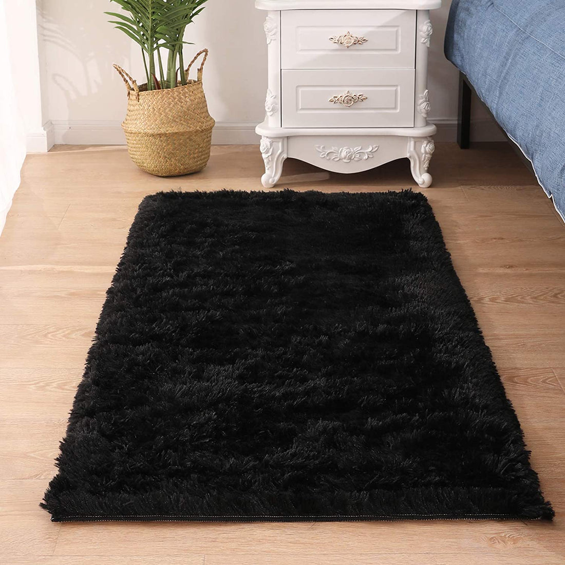 Covoare super moale Shaggy - 2,3' x 5', negre