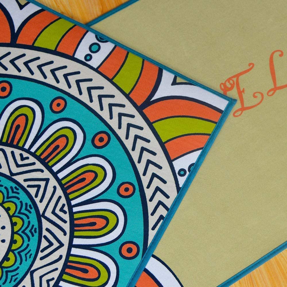 Vintage Baroque Design Non-Slip Kitchen Mat Runner Rug Set