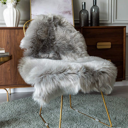 Luxury Soft Faux Sheepskin Cover Seat Pad Plush Fur Area Rugs