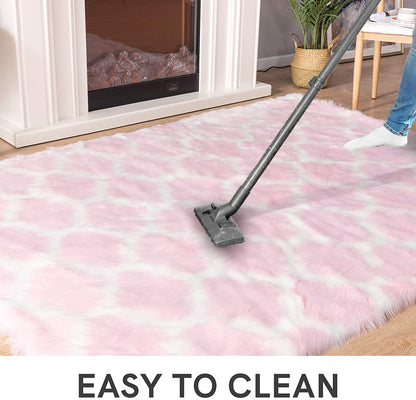 Shaggy Soft Faux Sheepskin Fur Area Rugs Floor Mat