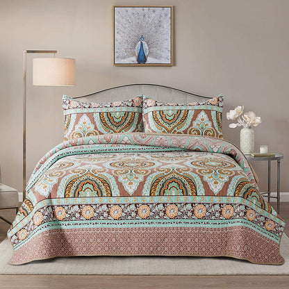 Cotton Bedspread Quilt Sets Floral Pattern