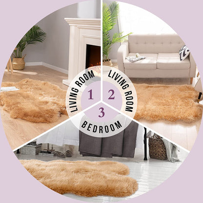 Super Soft Fluffy Shaggy Faux Fur Rug-3ft x 5ft