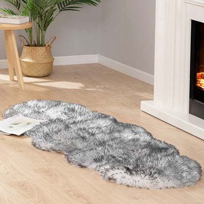 Super Soft Fluffy Shaggy Faux Fur Rug No Shedding Faux Sheepskin Chair Cover Seat