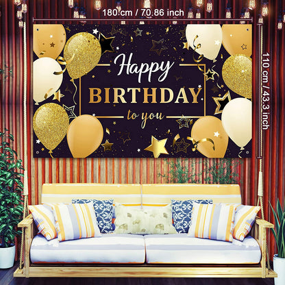 Happy Birthday Party Decorations,Wall Hanging-70.8 x 43.3 Inch