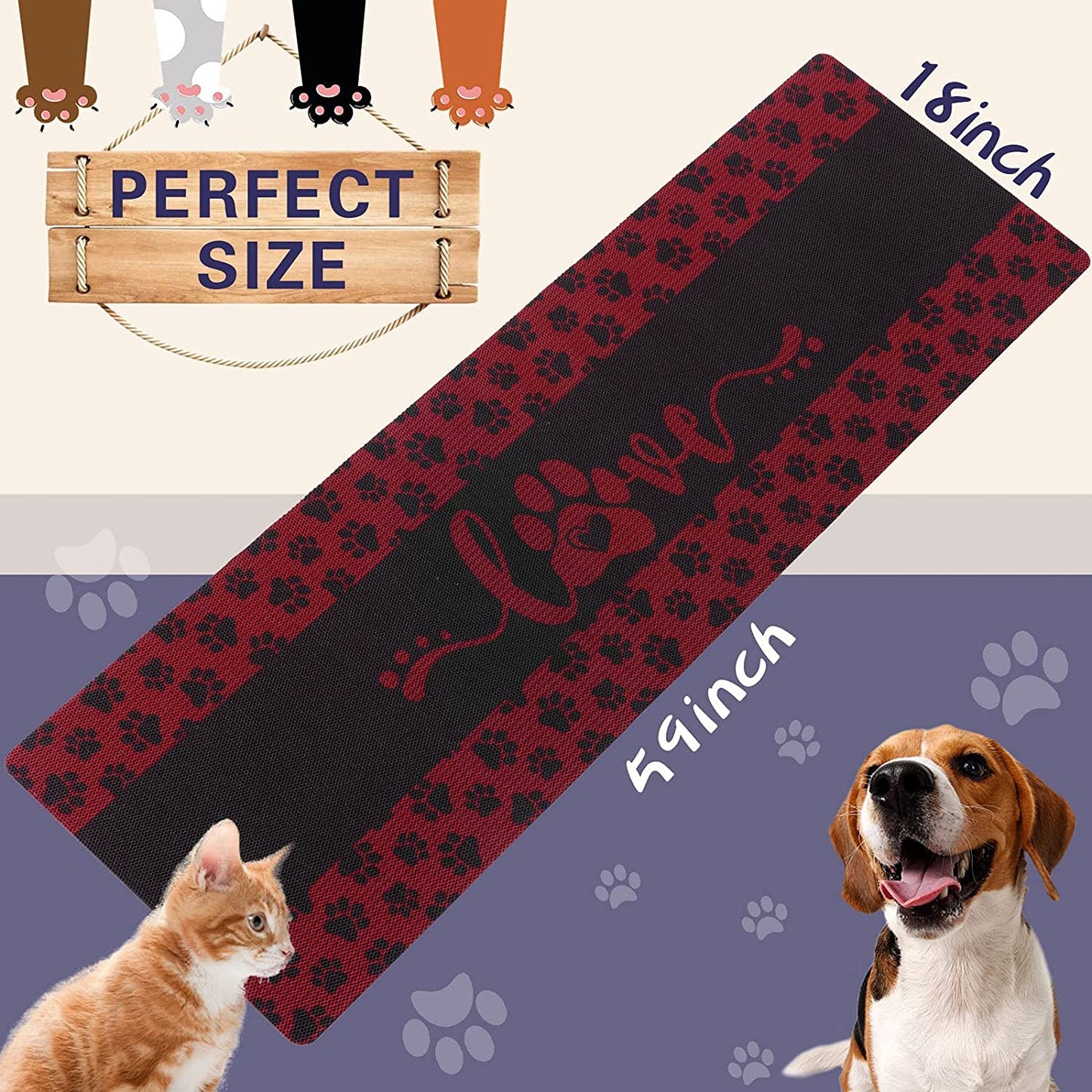 Dog and Cat Food Mat Washable Dog