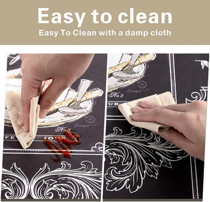Cafe Print Kitchen Rug Cushioned Mat for Home Kitchen