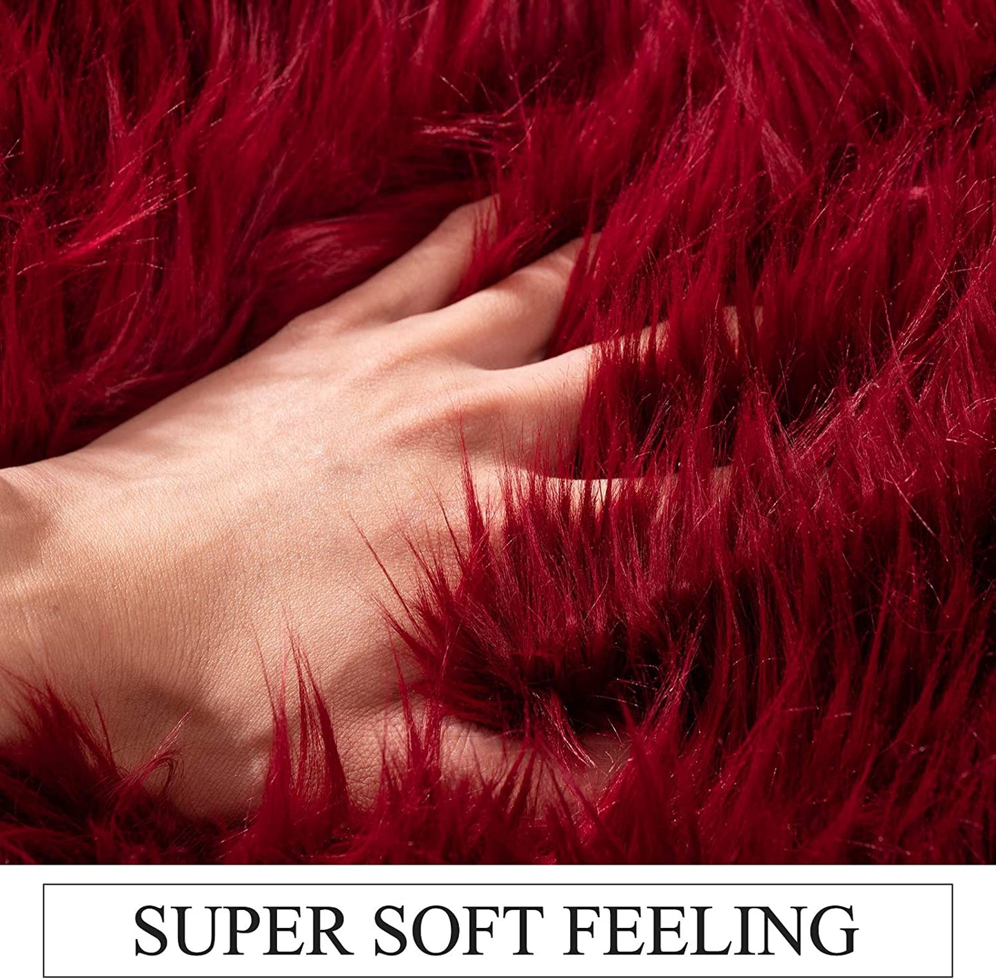 Super Soft Fluffy Shaggy Faux Fur Rug-2ft x 3ft