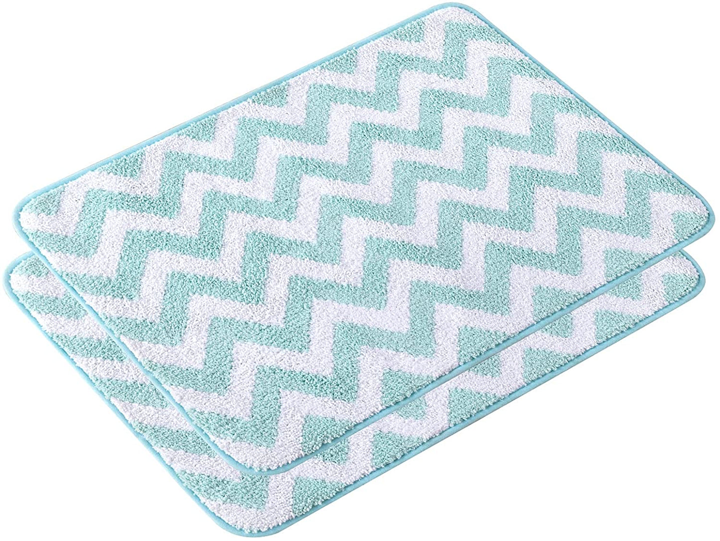 Microfiber Chevron Non-Slip Bathroom Rug