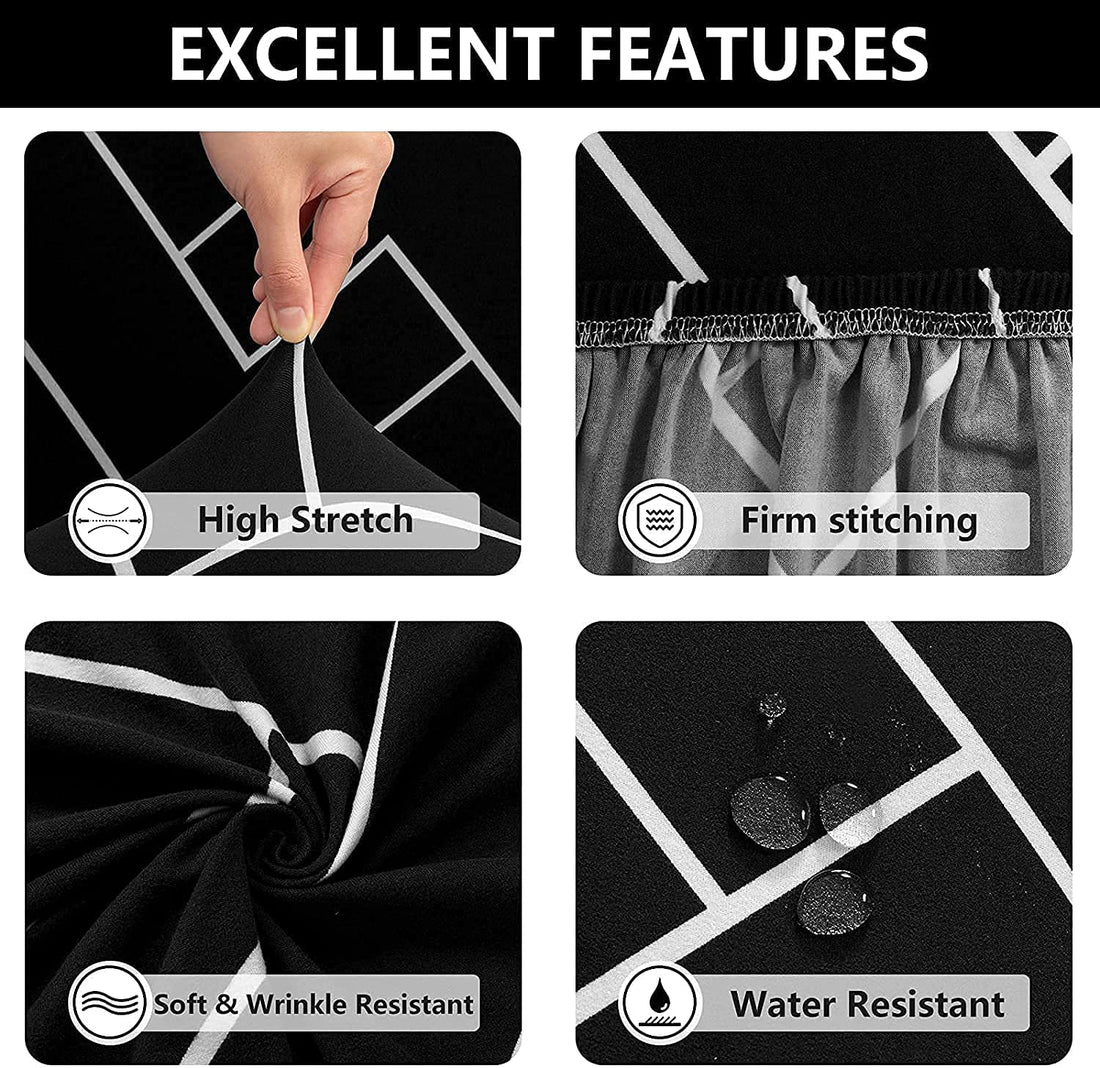 Față de canapea cu model geometric Scaun cu braț extensibil Husă de canapea mare cu 2 huse de pernă Protector de mobilier din piele pentru canapea cu 3 locuri 