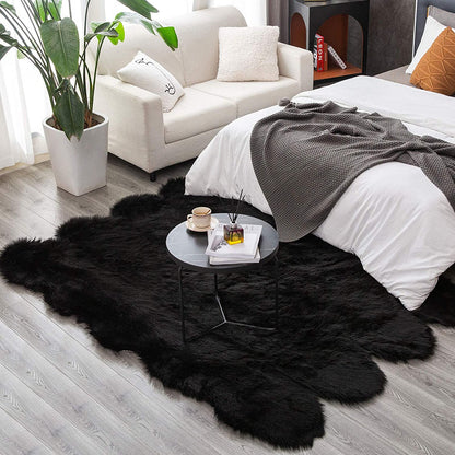 Soft Sheepskin Area Rug for Bedroom Floor Mat Carpet