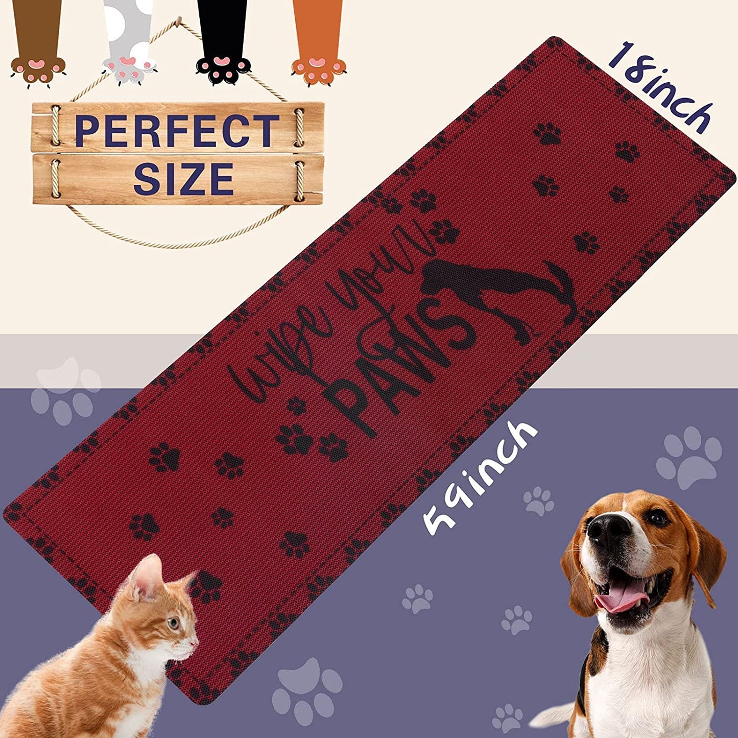 Dog and Cat Food Mat Washable Dog