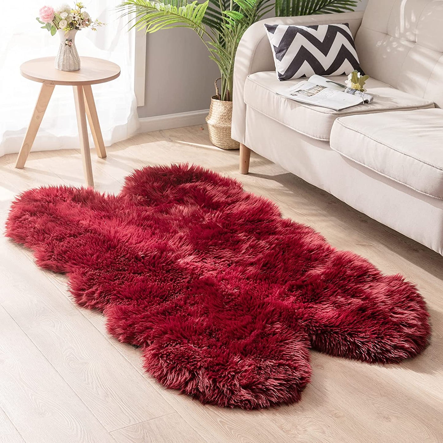 Super Soft Fluffy Shaggy Faux Fur Rug