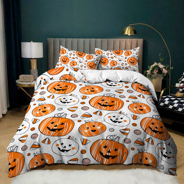 Kit de imprimare pentru păianjen de Halloween Husă de pilota, set de lenjerie de pat 3 piese