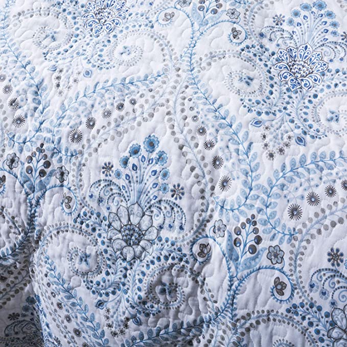 Microfiber Quilt Sets Reversible Bedspreads Patchwork Coverlets Floral Bedding Set