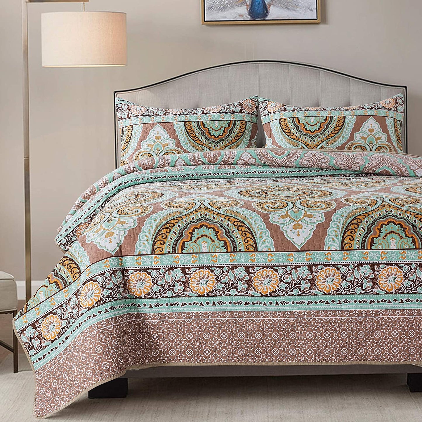 Cotton Bedspread Quilt Sets Floral Pattern