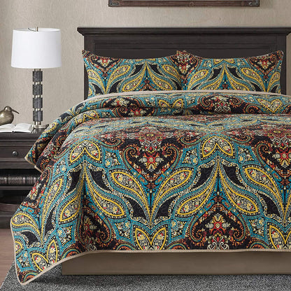 Cotton Bedspread Quilt Sets Floral Pattern