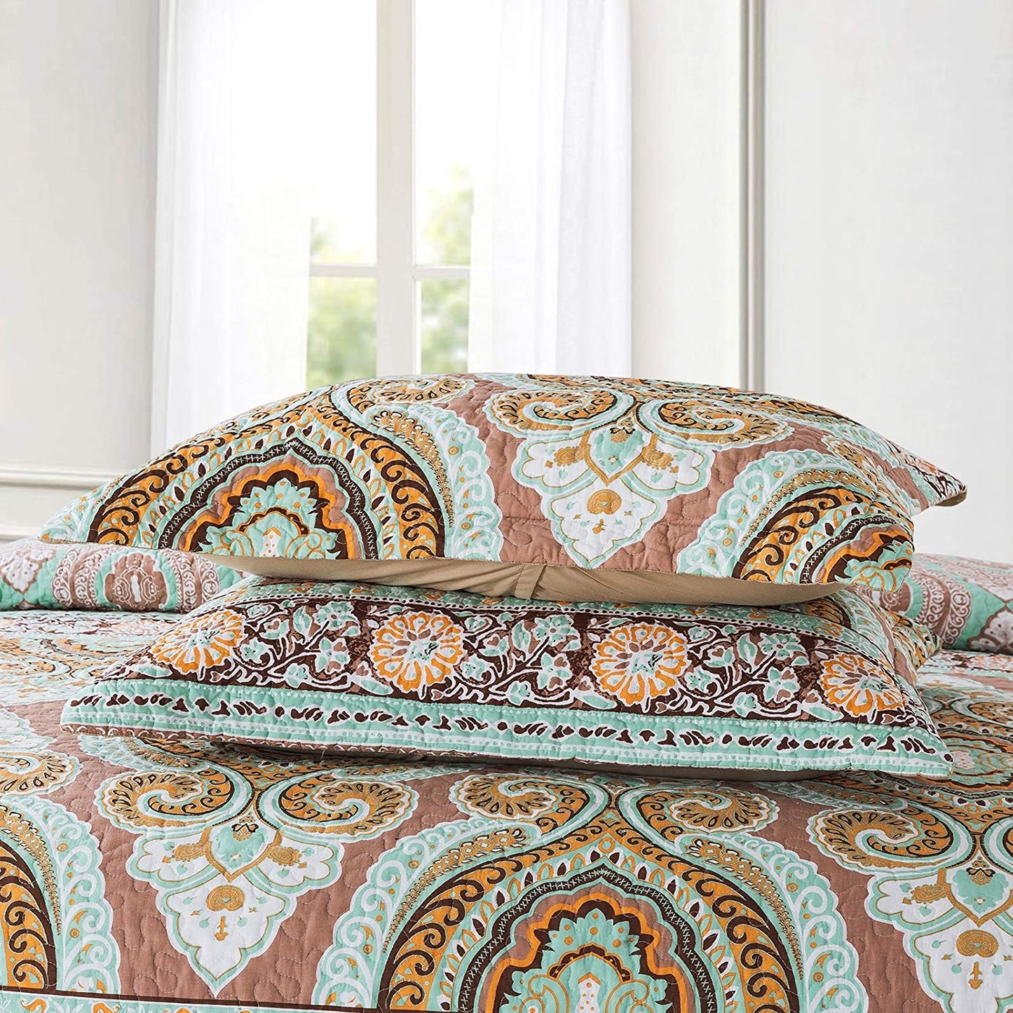 Cotton Bedspread Quilt Sets Floral Pattern