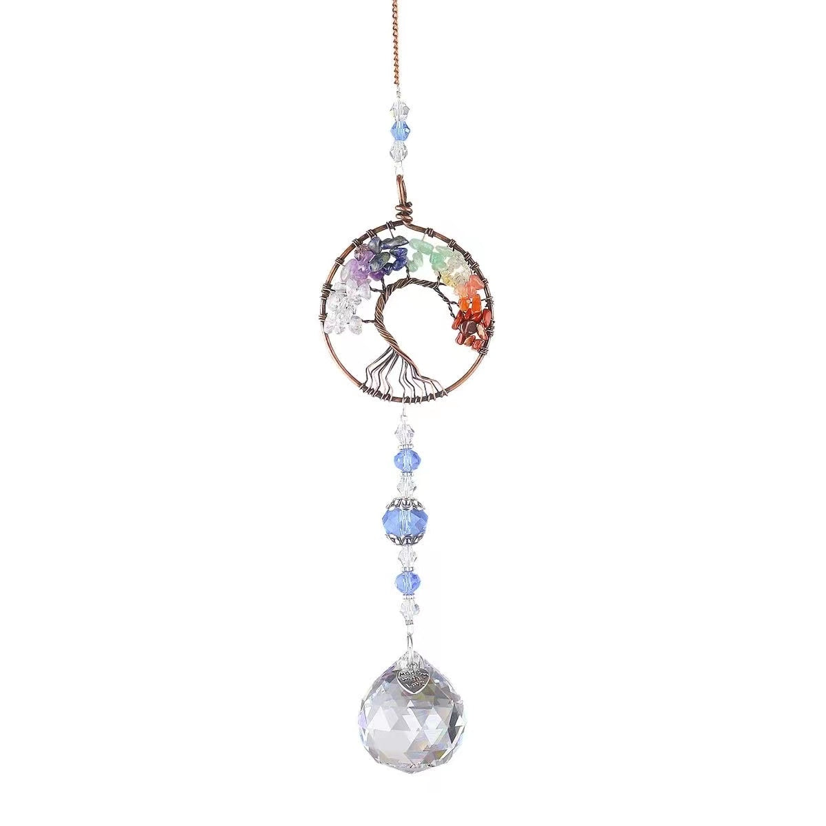 3PC Crystal Suncatchers for Windows Hanging Tree of Life Decor with Prisms