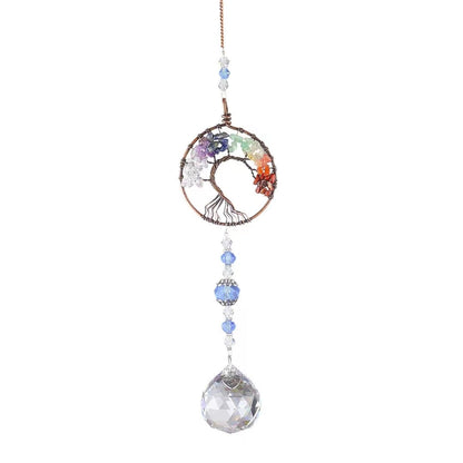 3PC Crystal Suncatchers for Windows Hanging Tree of Life Decor with Prisms