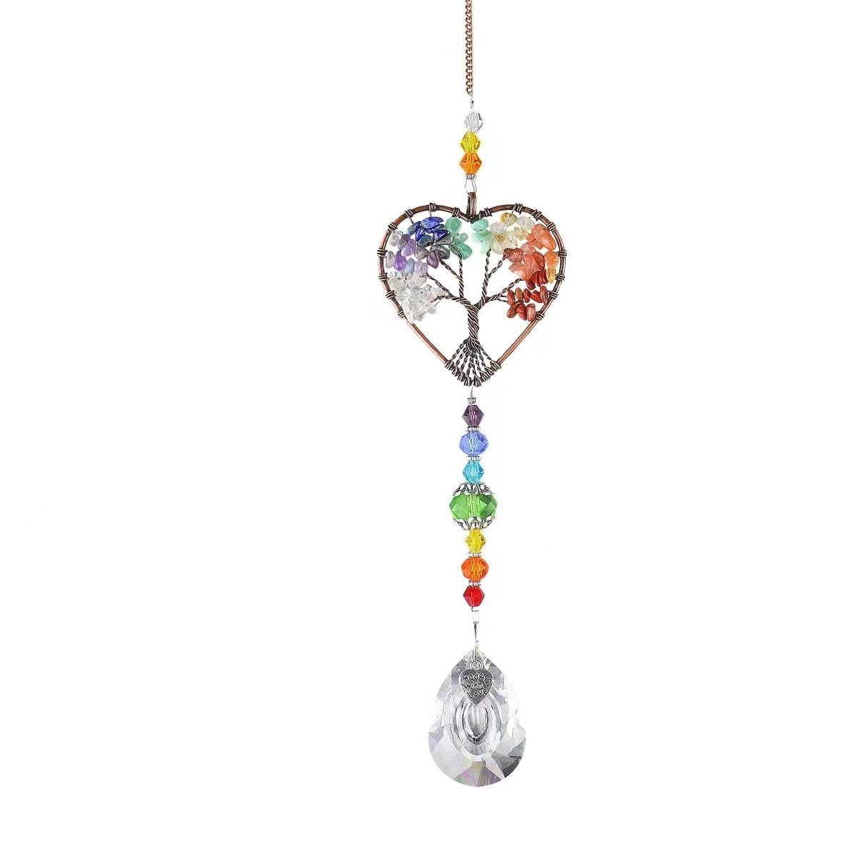 3PC Crystal Suncatchers for Windows Hanging Tree of Life Decor with Prisms