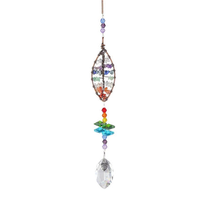 3PC Crystal Suncatchers for Windows Hanging Tree of Life Decor with Prisms