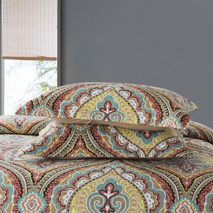 3 Piece Microfiber Bedspread Reversible-Retro Design Bedding Set All Season Quilts