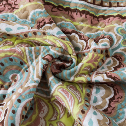 3 Piece Microfiber Bedspread Reversible-Retro Design Bedding Set All Season Quilts